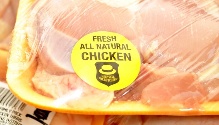 all natural chicken label