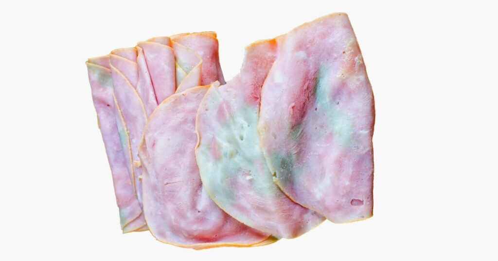 bad moldy sliced ham