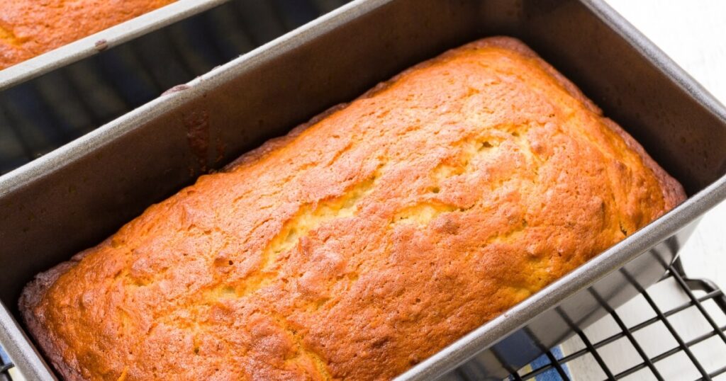 carrot cake in loaf pan