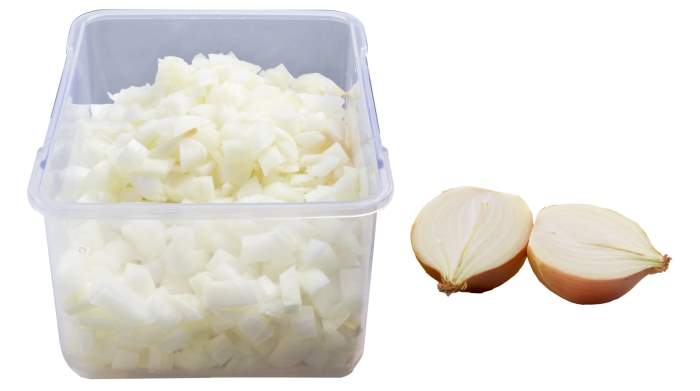 Chopped Onion In Container