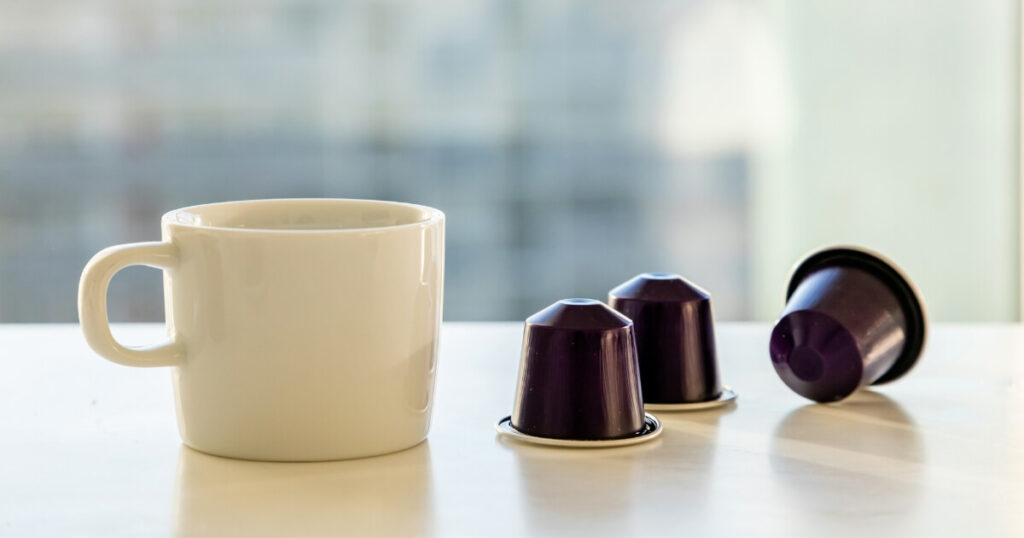 coffee pods on table