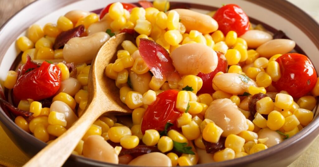 corn succotash salad for scallops