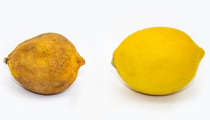 dry hard Lemon vs fresh lemon