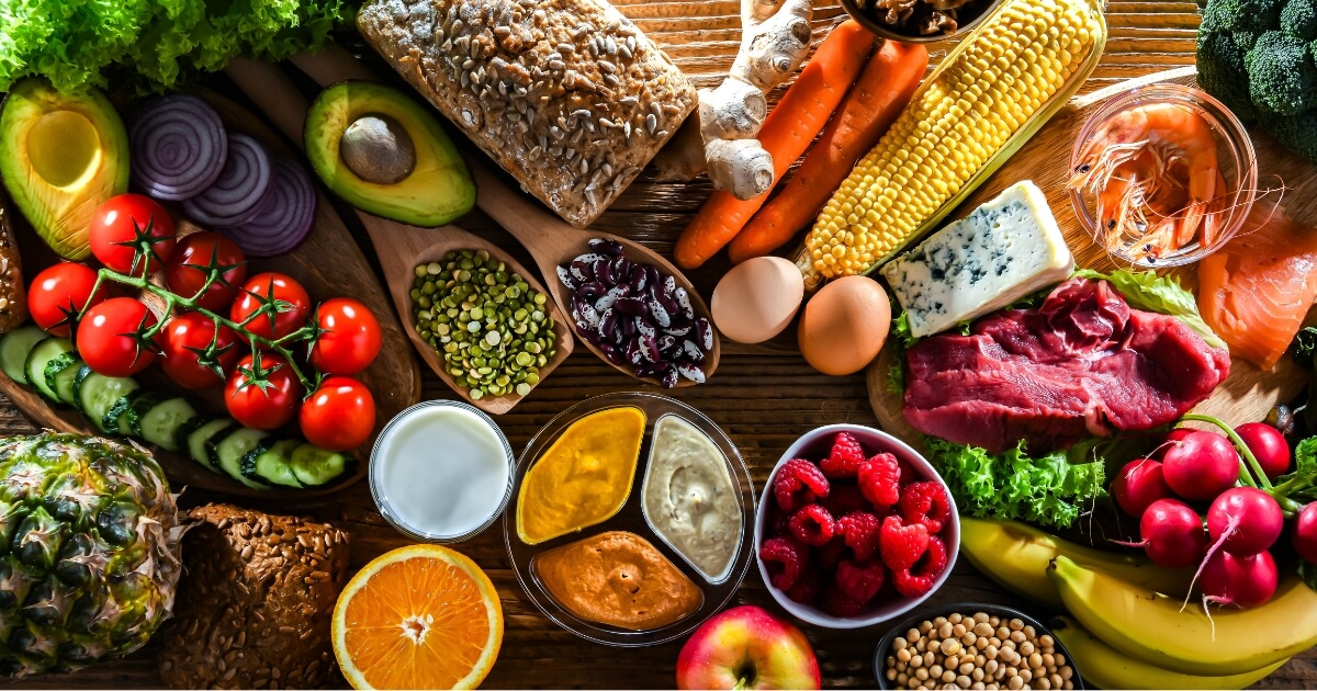food & ingredient guides groceries on table