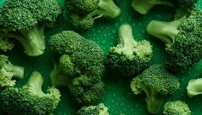 fresh broccoli washed