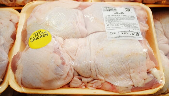 fresh package chicken thighs
