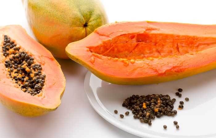 how to cut papaya step 5 remove seeds