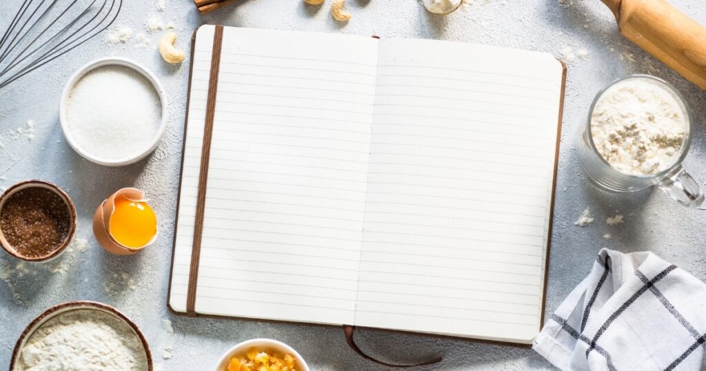 kitchen notebook for note taking
