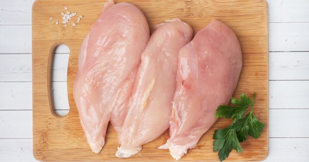 raw chicken breasts