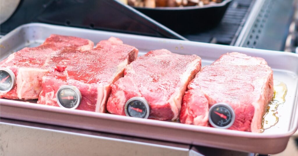 steaks coming to room temperature