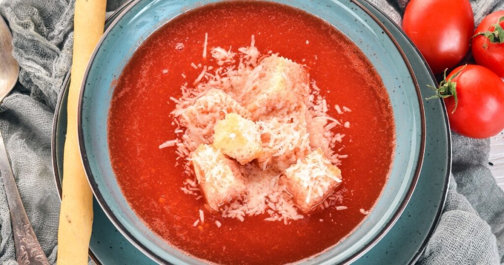 tomato parmesan bisque for scallops