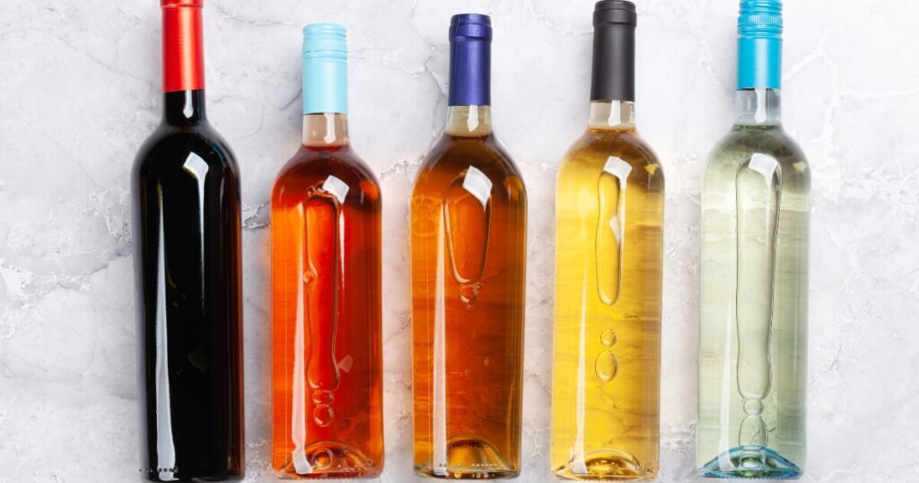 unopened wine in bottles