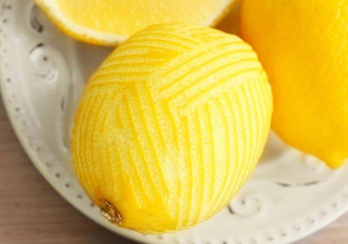 zested lemon